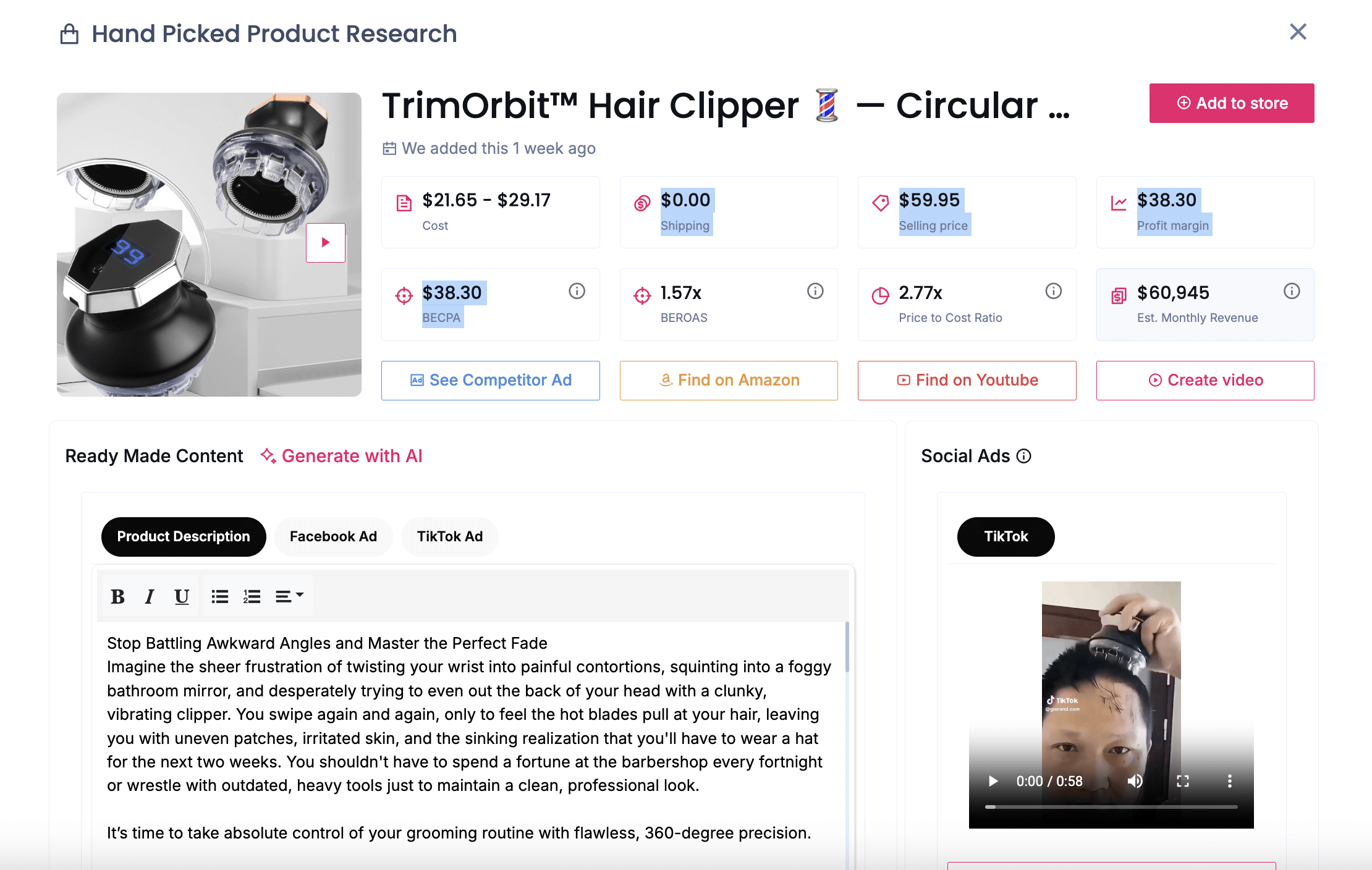 TrimOrbit Hair Clipper